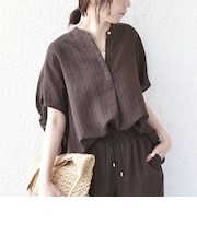 《予約》SHIPS Colors:〈手洗い可能〉ナイロンレーヨン ストライプ コクーン シャツ◆