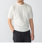SHIPS:〈接触冷感〉 ICE COTTON クルーネック ショート スリーブ ニット Tシャツ