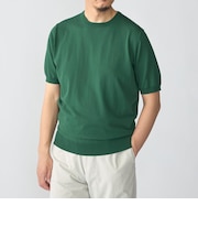 SHIPS:〈接触冷感〉 ICE COTTON クルーネック ショート スリーブ ニット Tシャツ