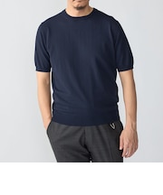 SHIPS:〈接触冷感〉 ICE COTTON クルーネック ショート スリーブ ニット Tシャツ
