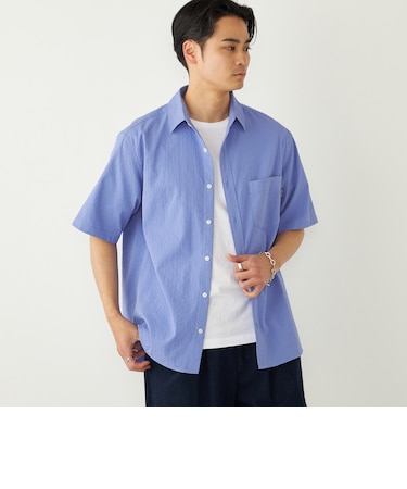 SHIPS Colors:〈接触冷感・吸水速乾・洗濯機可能〉ライト シアサッカー シャツ