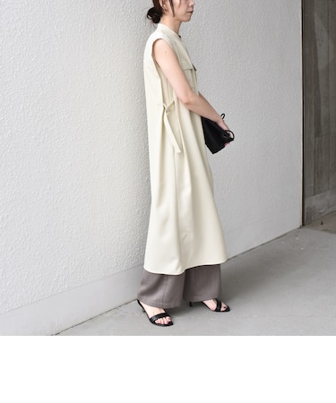 《予約》SHIPS Colors:〈手洗い可能〉サイド ベルト シャツ ワンピース◆