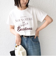 《予約》SHIPS Colors:〈洗濯機可能〉フロッキー コンビ プリント TEE◆