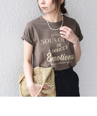 《予約》SHIPS Colors:〈洗濯機可能〉フロッキー コンビ プリント TEE◆