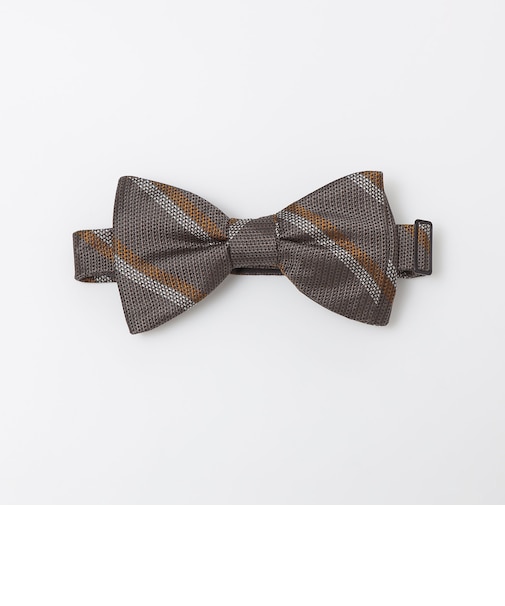 SHIPS: シルク バスケット レジメンタルストライプ ボウタイ