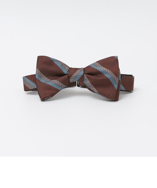 SHIPS: シルク バスケット レジメンタルストライプ ボウタイ