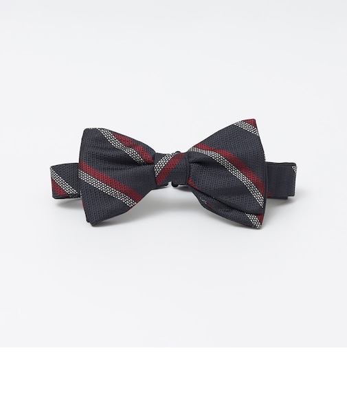 SHIPS: シルク バスケット レジメンタルストライプ ボウタイ