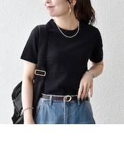《予約》SHIPS any:〈洗濯機可能〉透かし レース 半袖 クルーネック Tシャツ