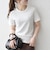 《予約》SHIPS any:〈洗濯機可能〉透かし レース 半袖 クルーネック Tシャツ