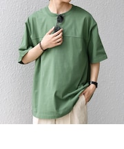 SHIPS any:〈接触冷感/吸水速乾/UVカット/遮熱〉Raylock フットボール Tシャツ◆