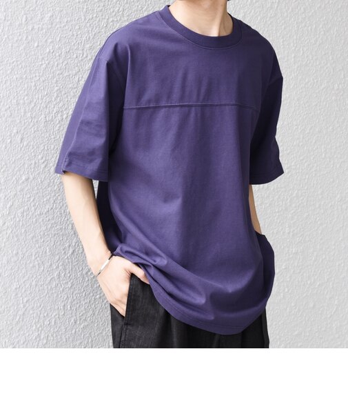 SHIPS any:〈接触冷感/吸水速乾/UVカット/遮熱〉Raylock フットボール Tシャツ◆