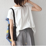 《予約》SHIPS Colors:〈接触冷感・手洗い可能〉クールタッチ シアー フレア Tシャツ◆