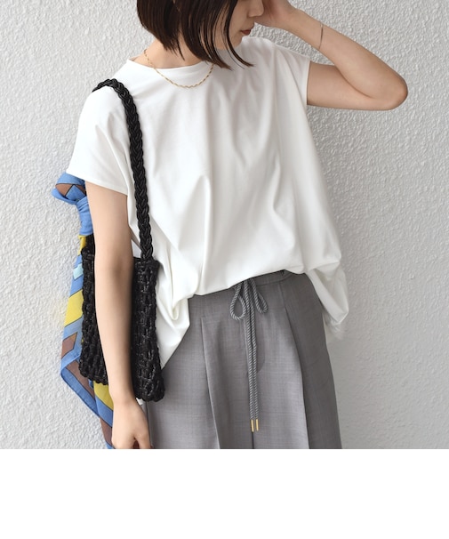 《予約》SHIPS Colors:〈接触冷感・手洗い可能〉クールタッチ シアー フレア Tシャツ◆