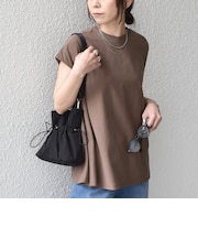 《予約》SHIPS Colors:〈接触冷感・手洗い可能〉クールタッチ シアー フレア Tシャツ◆