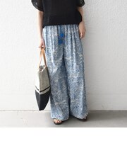 《予約》SHIPS any:〈手洗い可能〉メッシュ ジャカード イージー ワイド パンツ