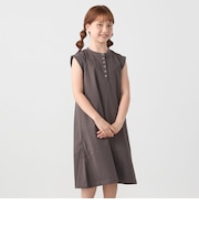 SHIPS any: ヘンリーネック ノースリーブ Tシャツ ワンピース<KIDS>