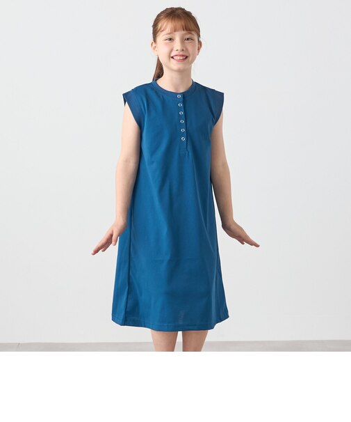 SHIPS any: ヘンリーネック ノースリーブ Tシャツ ワンピース<KIDS>