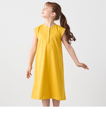 SHIPS any: ヘンリーネック ノースリーブ Tシャツ ワンピース<KIDS>