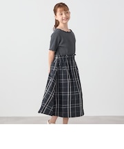 SHIPS any: チェック柄 ドッキング ワンピース<KIDS>