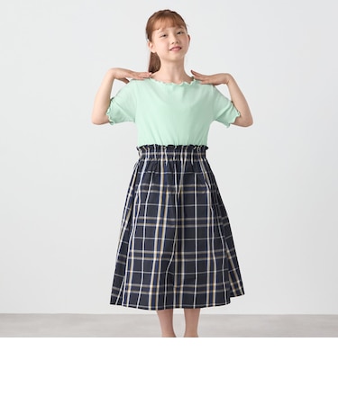 SHIPS any: チェック柄 ドッキング ワンピース<KIDS>