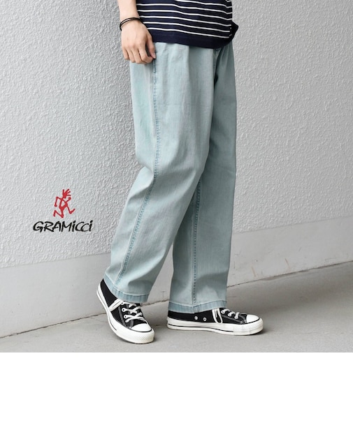 【SHIPS any別注】Gramicci: オーガニックコットン ルーズ テーパード ストレッチ デニム パンツ 26AW◆
