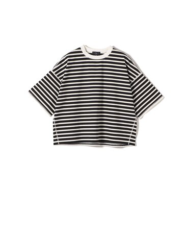 SHIPS Primary Navy Label:コットン 天竺 ハーフ スリーブ TEE