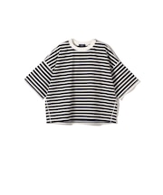 SHIPS Primary Navy Label:コットン 天竺 ハーフ スリーブ TEE