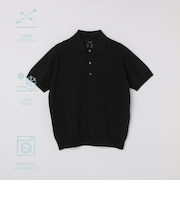 SHIPS:〈洗濯機可能/接触冷感〉ファンクション ショート スリーブ  ニット ポロシャツ