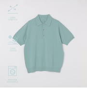 SHIPS:〈洗濯機可能/接触冷感〉ファンクション ショート スリーブ  ニット ポロシャツ