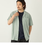 SHIPS Colors:〈接触冷感〉カット ジャカード オープンカラー シャツ