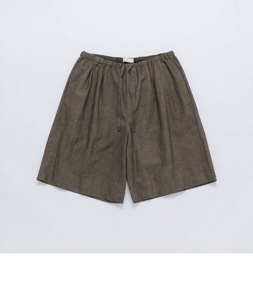 AMOMENTO: LINEN DRAWSTRING SHORTS