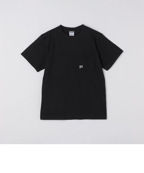 【WEB限定】SHIPS: エンブロイダリー SHロゴ ポケット Tシャツ