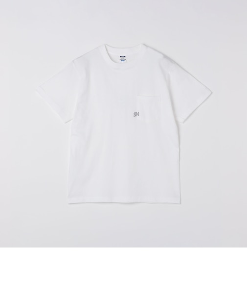【WEB限定】SHIPS: エンブロイダリー SHロゴ ポケット Tシャツ