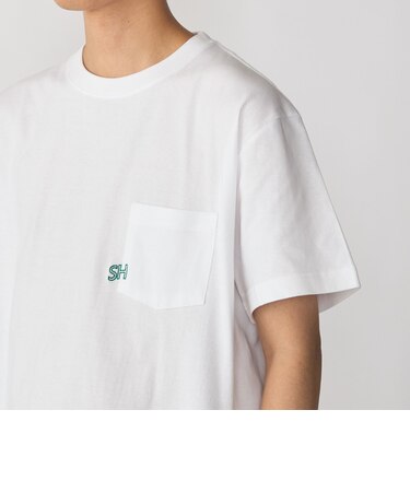 【WEB限定】SHIPS: エンブロイダリー SHロゴ ポケット Tシャツ