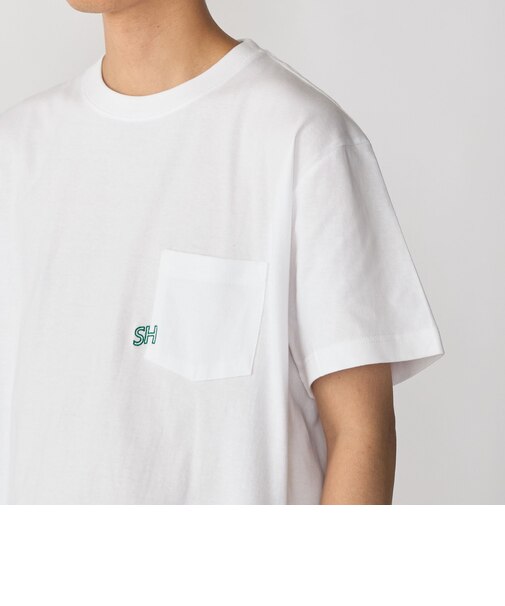 【WEB限定】SHIPS: エンブロイダリー SHロゴ ポケット Tシャツ