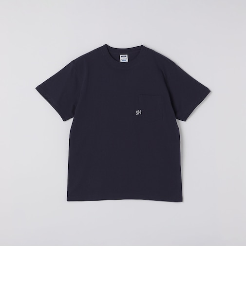 【WEB限定】SHIPS: エンブロイダリー SHロゴ ポケット Tシャツ