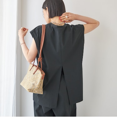 《予約》【SHIPS別注】TAION: 〈UVカット/接触冷感/吸水速乾〉バック スリット TEE