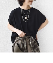 《予約》【WEB限定】シアー ワッフル スリット TEE
