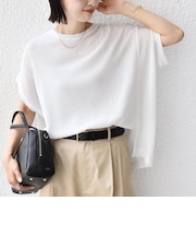 《予約》【WEB限定】シアー ワッフル スリット TEE