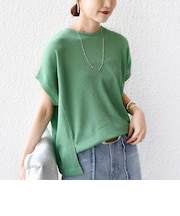 《予約》【WEB限定】シアー ワッフル スリット TEE