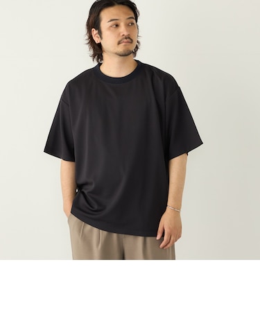 【WEB限定】SHIPS Colors:Wフェイス ニット襟 Tシャツ◇
