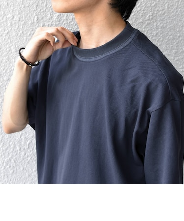 SHIPS any:〈洗濯機可能〉エアロ スケープ メッシュ 鹿の子 リブ Tシャツ◆