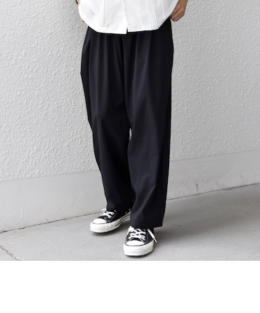 SHIPS any:〈接触冷感〉クール スーパーストレッチ 2タック リラックス イージー パンツ◆