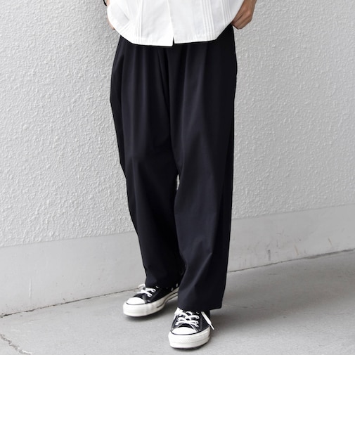 SHIPS any:〈接触冷感〉クール スーパーストレッチ 2タック リラックス イージー パンツ◆