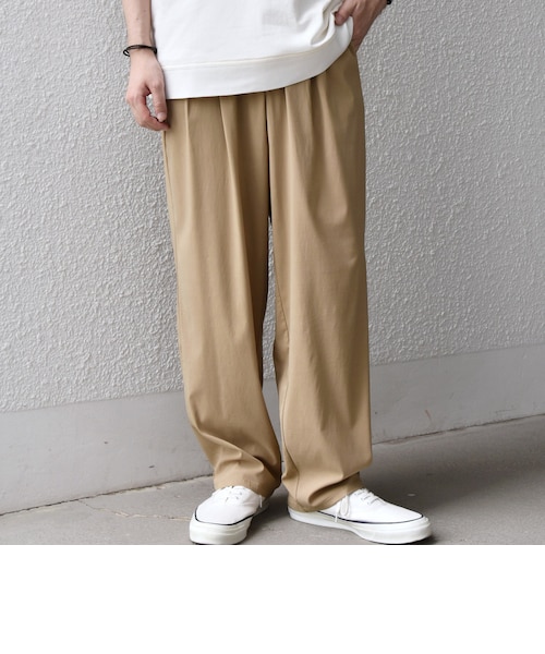 SHIPS any:〈接触冷感〉クール スーパーストレッチ 2タック リラックス