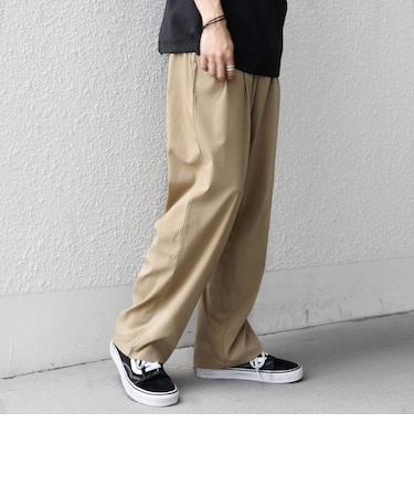 SHIPS any:〈接触冷感〉クール スーパーストレッチ 2タック リラックス イージー パンツ◆