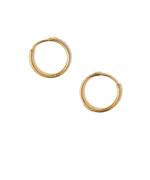 ステンレス ジルコニア ミニ フープ ピアス