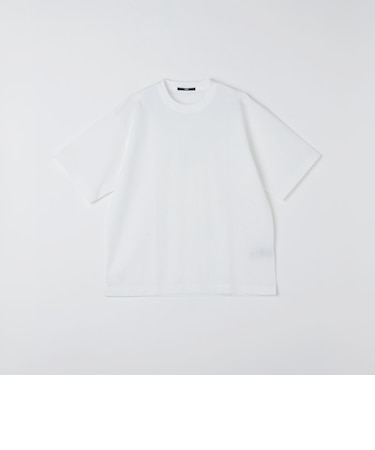 SHIPS:〈接触冷感〉リネン ライク ジャカード ショートスリーブ Tシャツ
