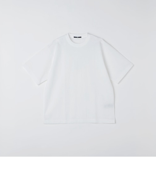 SHIPS:〈接触冷感〉リネン ライク ジャカード ショートスリーブ Tシャツ