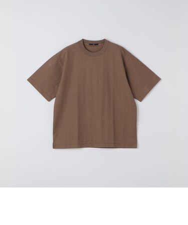 SHIPS:〈接触冷感〉リネン ライク ジャカード ショートスリーブ Tシャツ